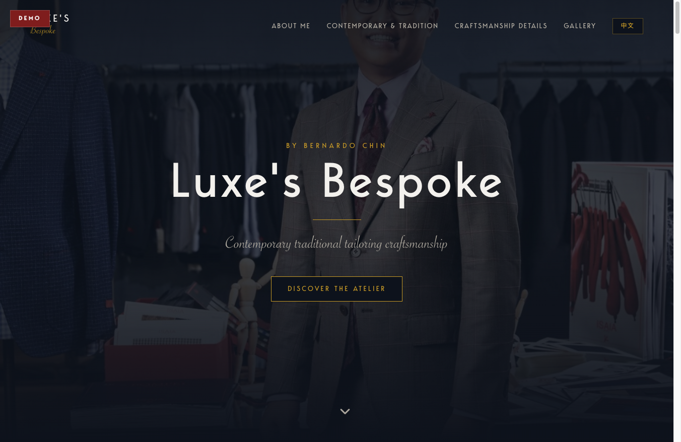 Luxes Bespoke demo site preview