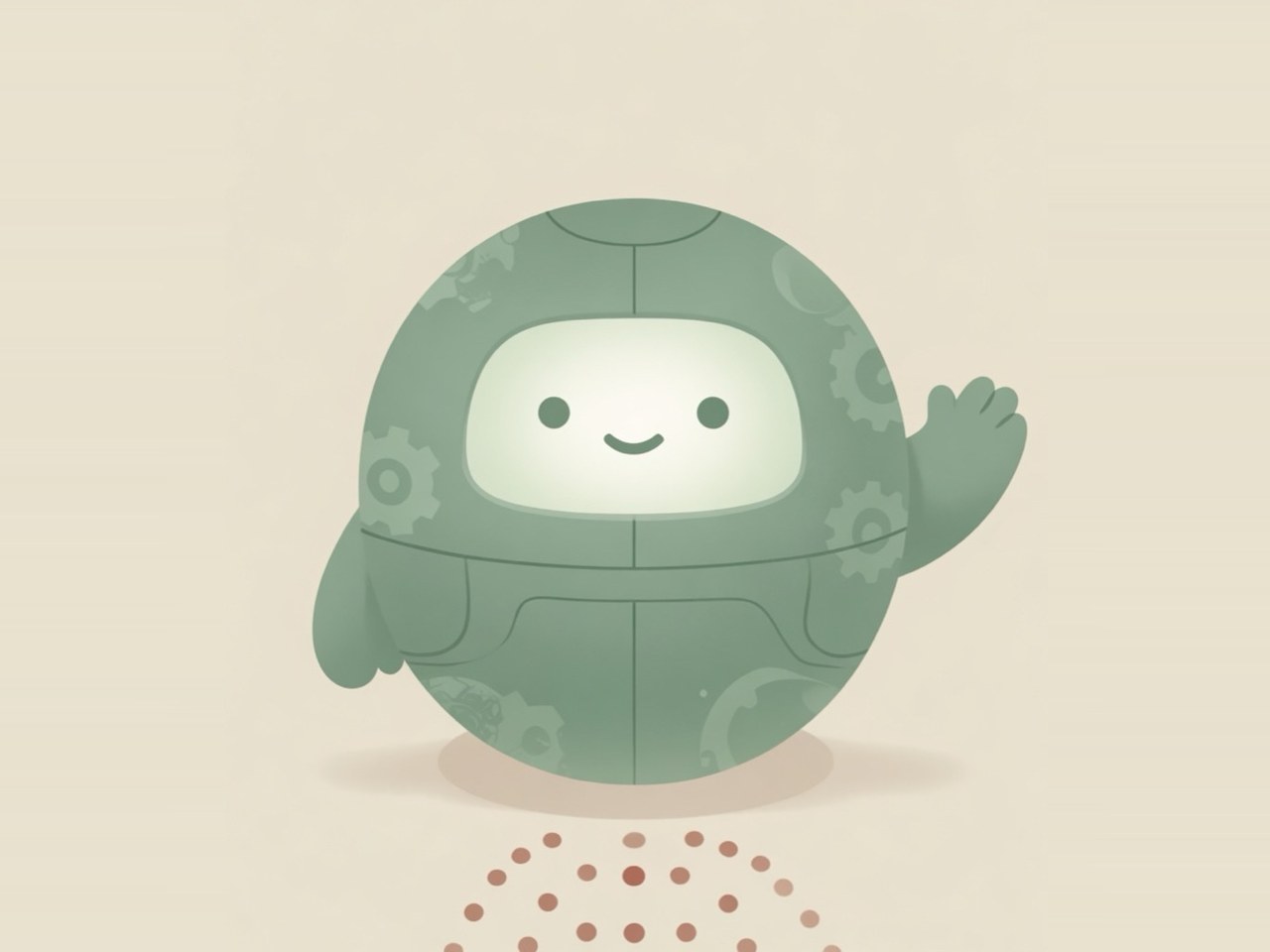 Forward deployed service: Blend mascot waving as it joins your team