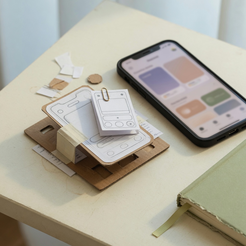 Physical product prototype and mobile UI